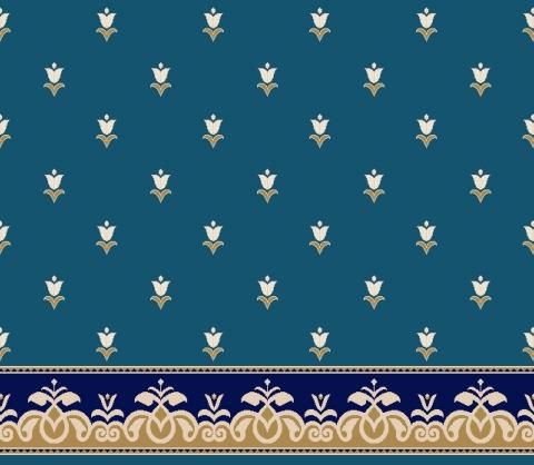 S129  -  KOYU  MAVİ CAMİ HALISI